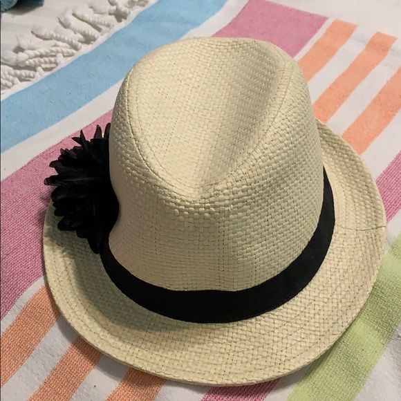 Joe Boxer Accessories - 🖤🌻 STRAW hat -women’s - black band flower- #A336